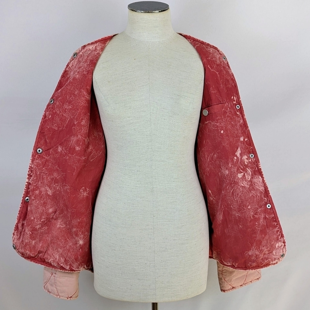 ALLSAINTS Reign Overdyed Onion Quilted Jacket Lightweight Faded Pink Wash 4 NWT - Picture 12 of 16